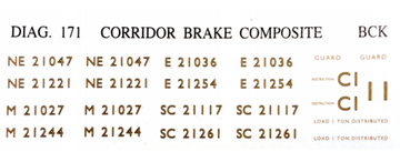Diag. 171 Corridor Brake Composite BCK (2 Pack)
